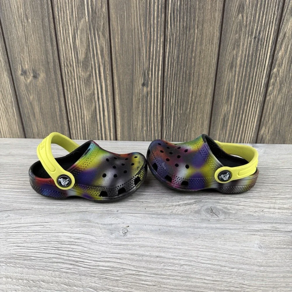 Crocs Classic Solarized Multicolor Toddler Clog Size C 6 Tie Dye